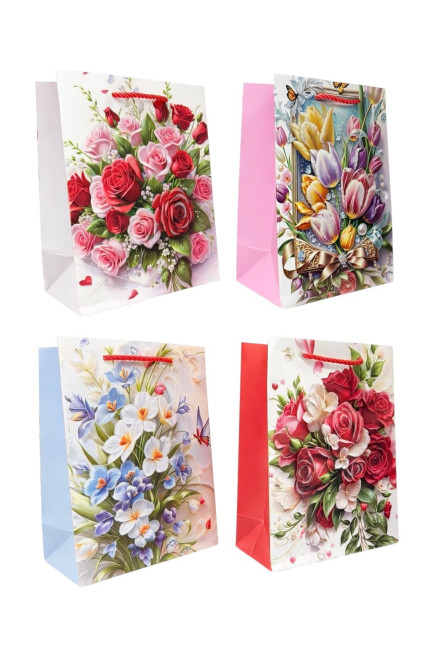 detail Darčeková taška „Kvetiny“ 23×18 cm
