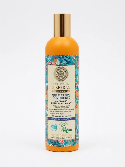 detail Rakytníkový balzam pre slabé a poškodené vlasy 400 ml Natura Siberica