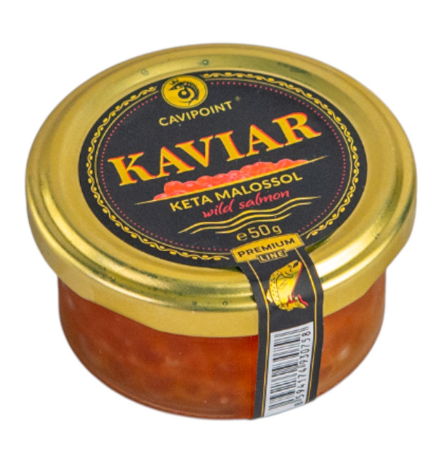 detail Kaviár z divokého lososa Keta Premium Gold 50g
