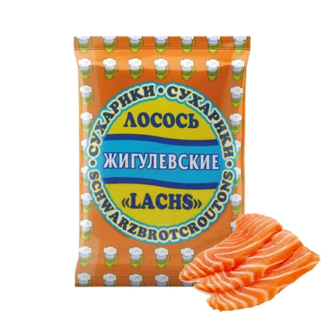 detail Suchariky s príchuťou lososa 50g Zhigulevskie