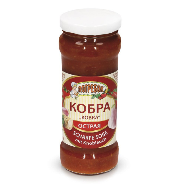 detail Omáčka KOBRA s česnekem 295ml