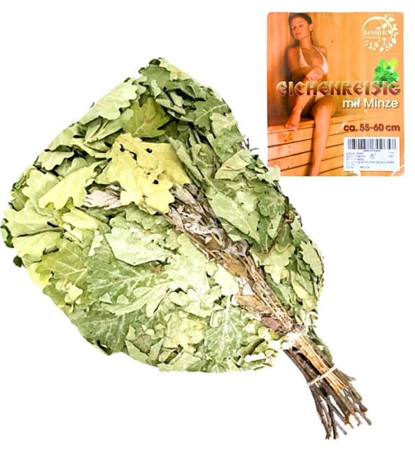 detail Dubový venik s mätou 55-60cm