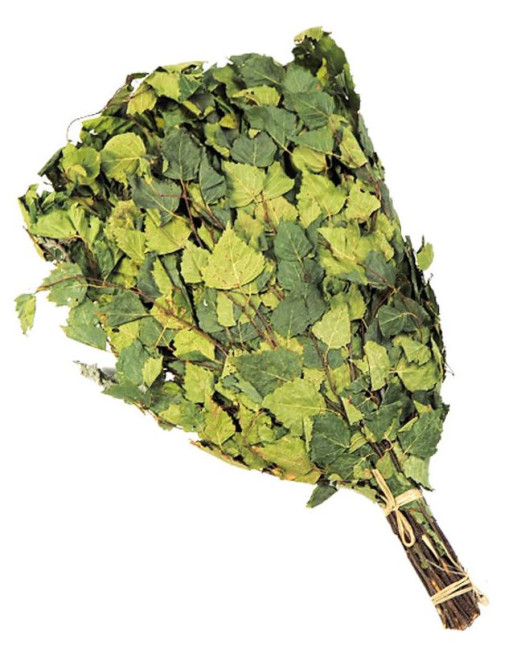 detail Brezový věnik s mätou 55-60cm