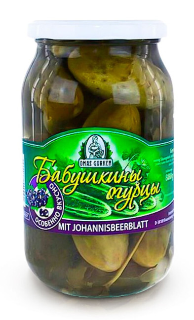 detail Uhorky s listom ríbezlí 880g od Babičky
