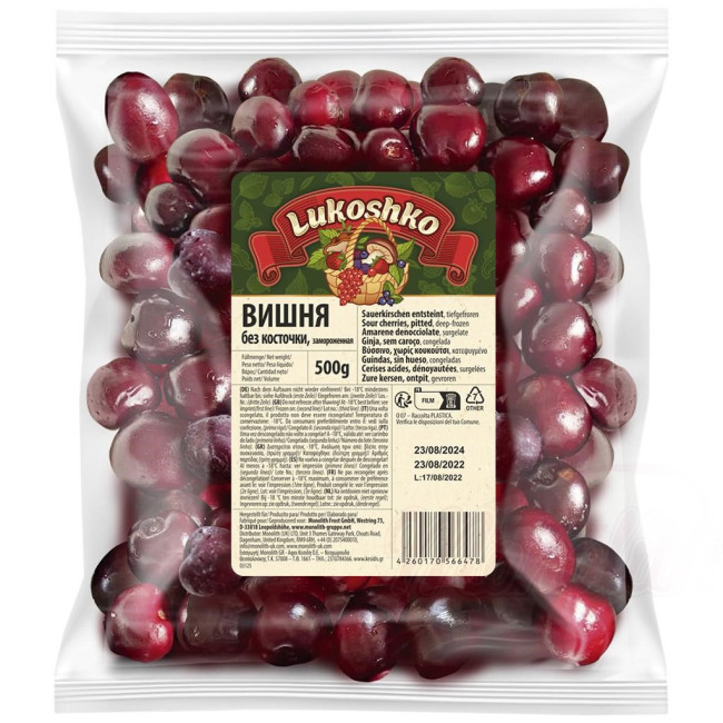 detail Mrazené višne bez kôstok 500g Lukoshko