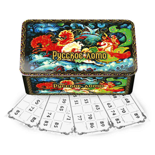 detail Ruské loto Palech Trojka Metal Box 