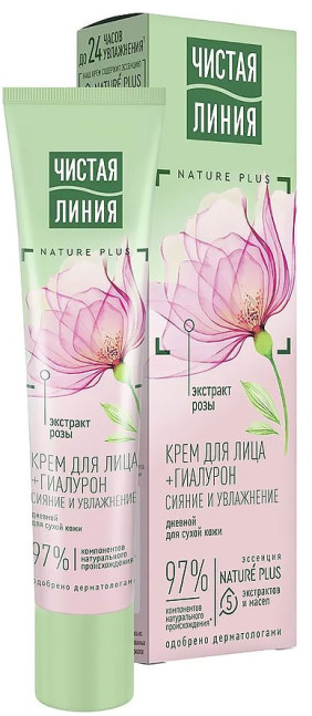 detail Denný krém na tvár růže 40ml Čistaya linia