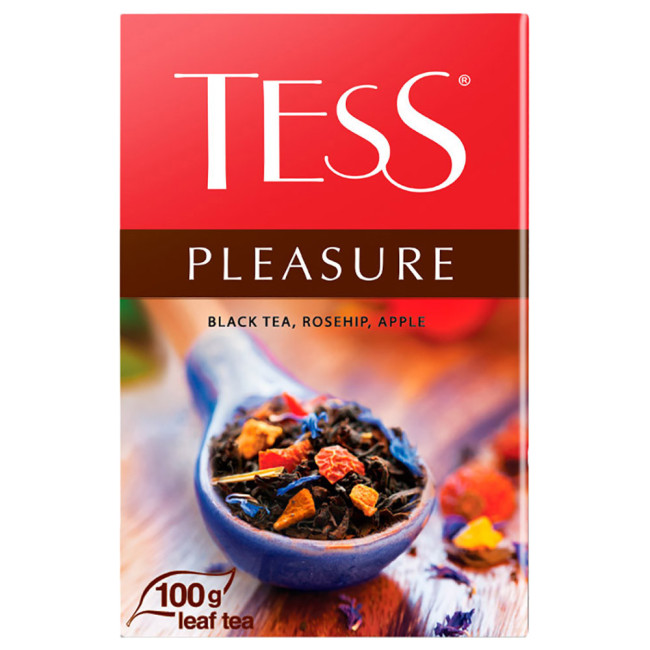 detail Sypaný čierny čaj Šípok a jablko 100g Tess Pleasure