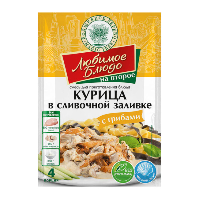 detail Korenie na kura v smet. omáčke s hubami 30g V.D.