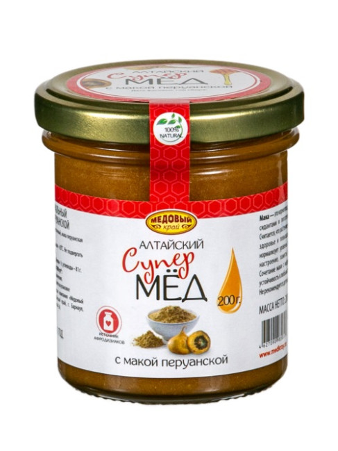 detail Super Med Altajský s makou peruánskou 200g MK
