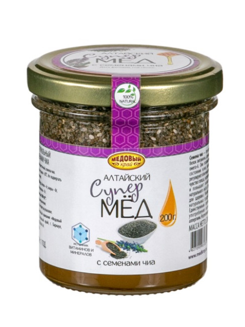 detail Super Med Altajský s chia semienkami 200g MK
