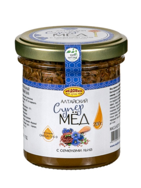 detail Super Med Altajský s ľanové semienka 200g MK