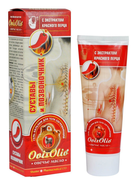 detail Gelový balzám na telo s pepřom Ovis Olio 70g