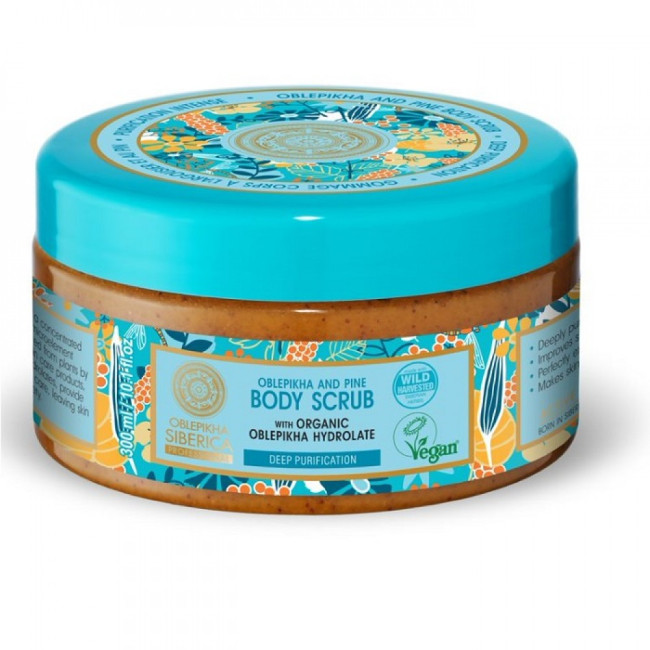 detail Rakytníkovo-borovicový telový peeling 300ml Natura Siberica