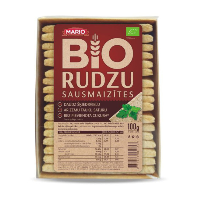 detail Chlebčia ražný bio 100g Mario