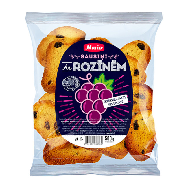 detail Sucháre s hrozienkami 500g Mario