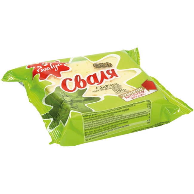 detail Polotvrdý syr 45% 350g Svalya