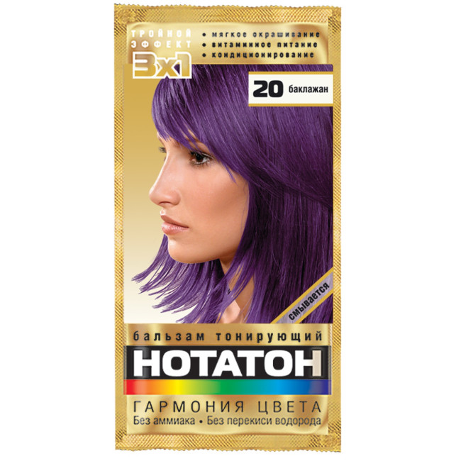 detail Tónovací balzam na vlasy 30ml NOTATON 20 Baklažán