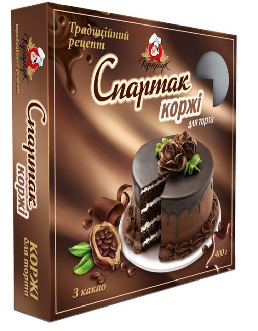 detail Korže na tortu Spartak 400g Kucharchuk