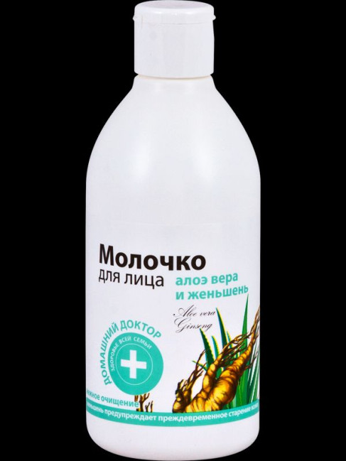 detail Odličovací voda na obličej Aloe vera a ženšen D.D. 300ml