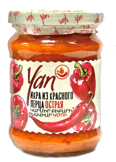detail Pomazánka z červené papriky ostrá 250g Yan