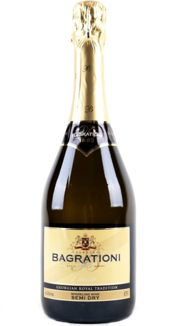 detail Polosuché biele šumivé víno Bagrationi 0,75L