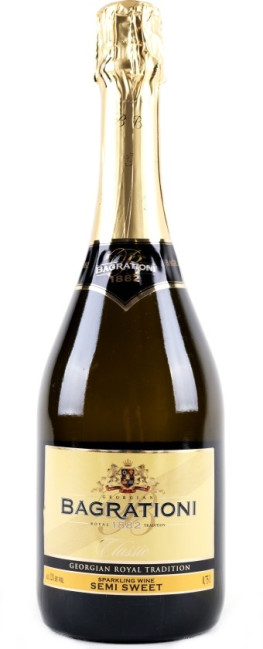 detail Polosladké biele šumivé víno Bagrationi 0,75L