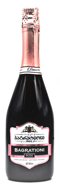 detail Šumivé ružové víno polosladké Bagrationi 0,75L