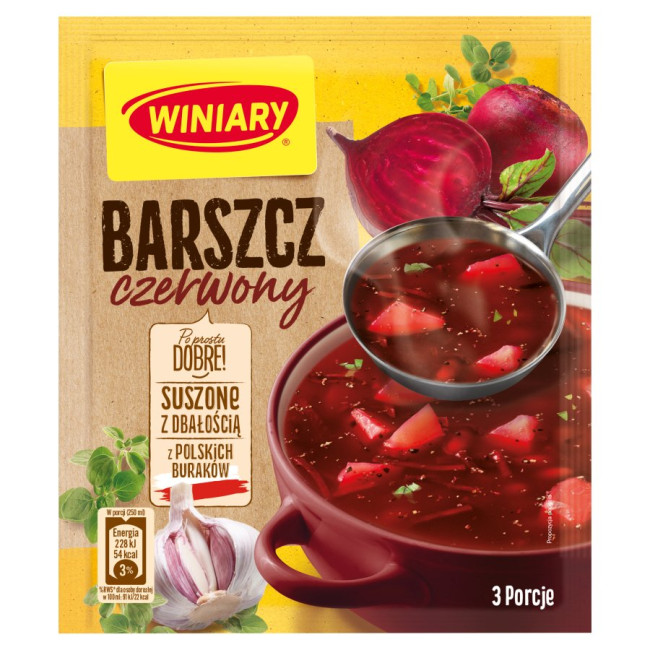 detail Polievka s červenej repy Borsč 49g Winiary