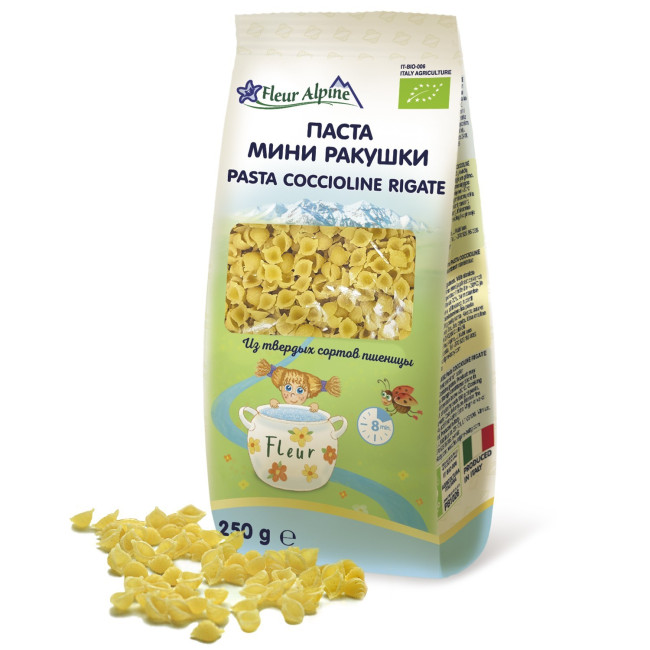 detail Cestoviny mini mušle 250g Fleur Alpine