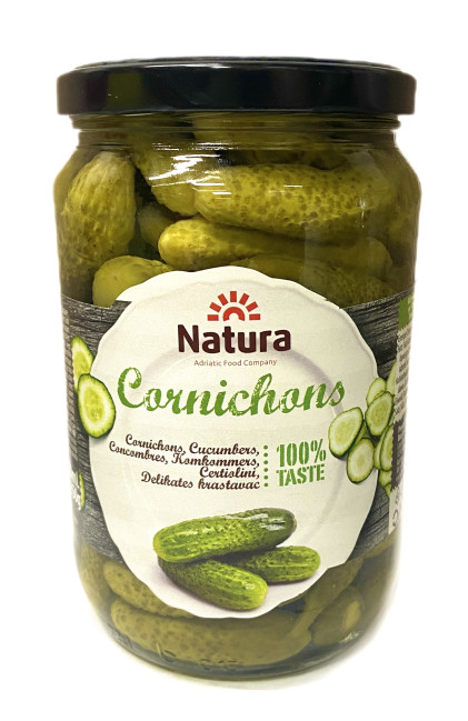 detail Nakladané uhorky Kornišony 670g Natura