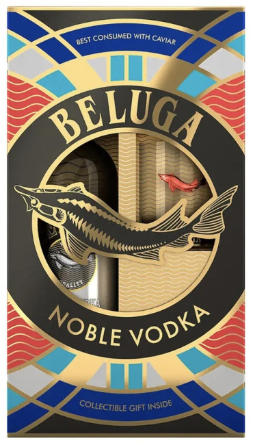 detail Vodka Beluga Noble 1L 40% + sklo