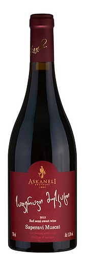 detail Červené polosladké víno Saperavi-Muskat 0,75L Askaneli