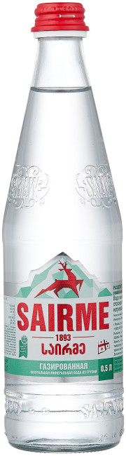 detail Minerálna voda perlivá 0,5L Sairme