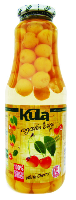 detail Kompot z bílých třešní 1 l Kula