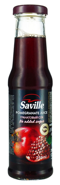 detail Štáva z granátového jablka Saville 0,25 L