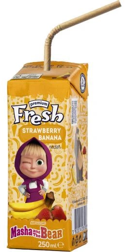 detail Nectar jahoda banán 0.25L Máša a medveď