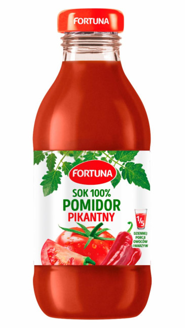 detail Paradajková šťava s korením 0,3 l FORTUNA