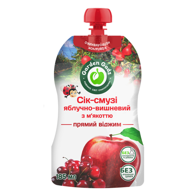 detail Jablkovo-čerešňový džús-smoothie s dužinou 185ml Garden Gadz