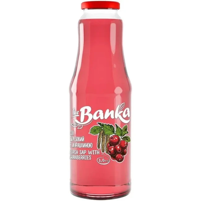 detail Brezová šťava s brusnicami 1 l The Banka