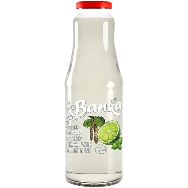 detail Brezová šťava s limetkou a mätou 1l The Banka