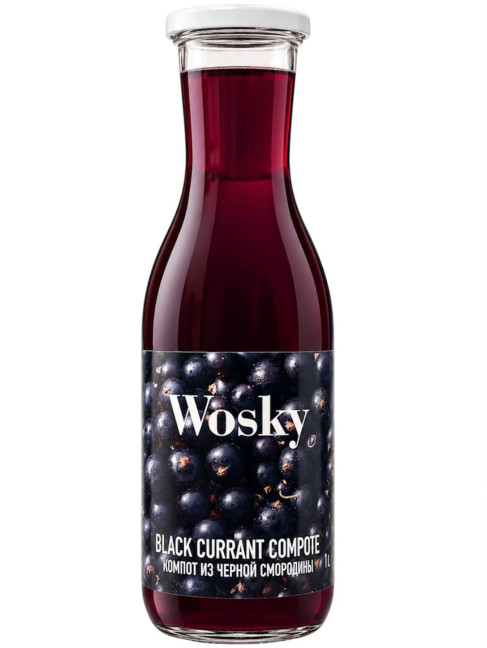 detail Kompot z čiernych ríbezlí 1L Wosky