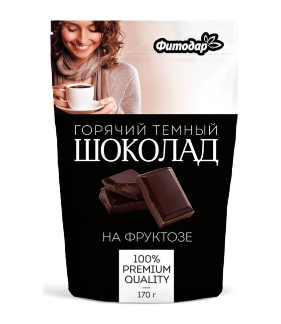 detail Horúca tmavá čokoláda s fruktózou 170 g Fitodar