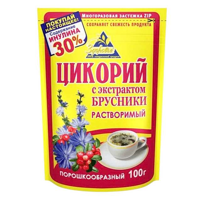 detail Cykorka s výťažkom z brusníc instantná 100g Zdorovje