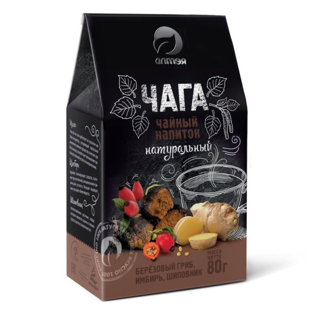 detail Čajový nápoj Čaga so zázvorom a šípkami 80g Alteja