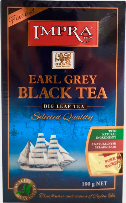detail Čierny čaj Earl Grey 100 g Impra