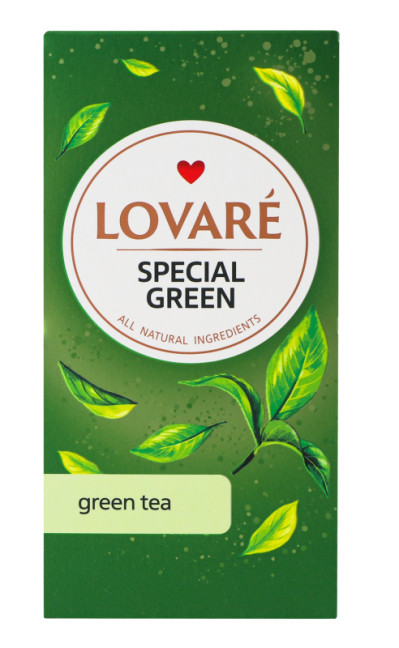 detail Zelený čaj Special Green 24*1,5 g Lovaré 36 g