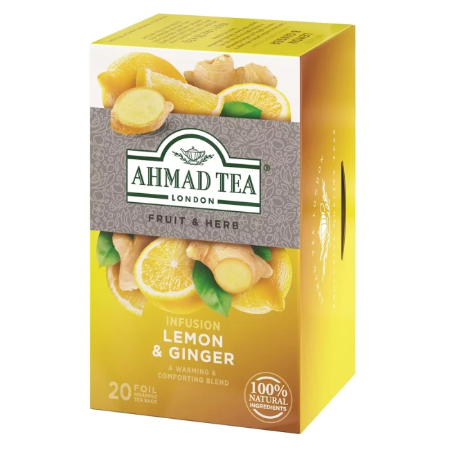 detail Bylinný čaj Lemon & Ginger 20 × 1,5 g (30 g) Ahmad Tea
