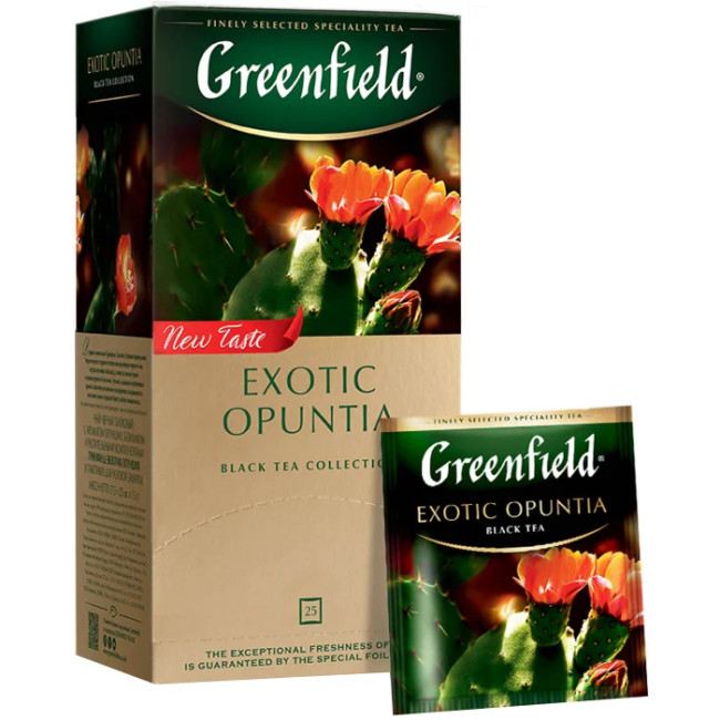 detail Čierny čaj Exotic Opuntia 25×1,5 g Greenfield