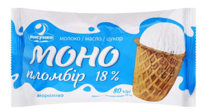 detail Zmrzlina plombir Mono 80g Lasunka